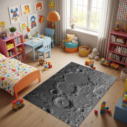 Moon Rug Galaxy Rug Xmas Gift Modern Abstract rug Non-Slip