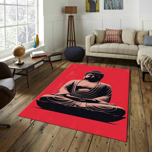 Buddha Rug Meditation Rug Ethereal Rug Non-Slip Washable Rug