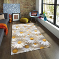 Daisy Rug Nonslip Rug Modern Rug 8x10 Rug Area Rug Macabre Rug