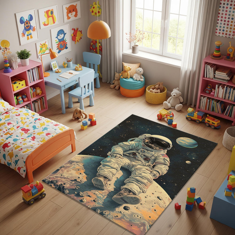 Astronaut Rug Space Rug Nasa Rug Planet Rug Kids Play Rug Nursery