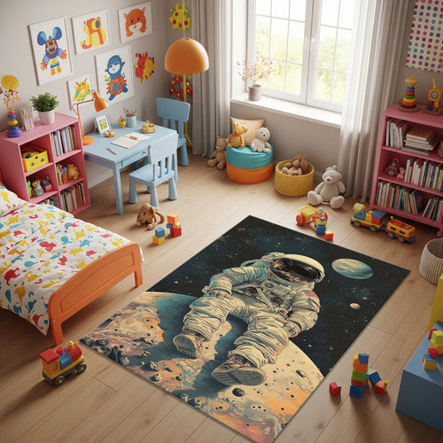 Astronaut Rug Space Rug Nasa Rug Planet Rug Kids Play Rug Nursery