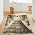 Pyramids Rug Illuminati Rug Nonslip Rug Modern Rug 8x10 Rug Area
