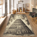 Pyramids Rug Illuminati Rug Nonslip Rug Modern Rug 8x10 Rug Area