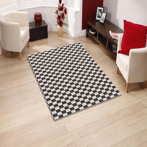 Black and White Checkered Rug, Berber Rug