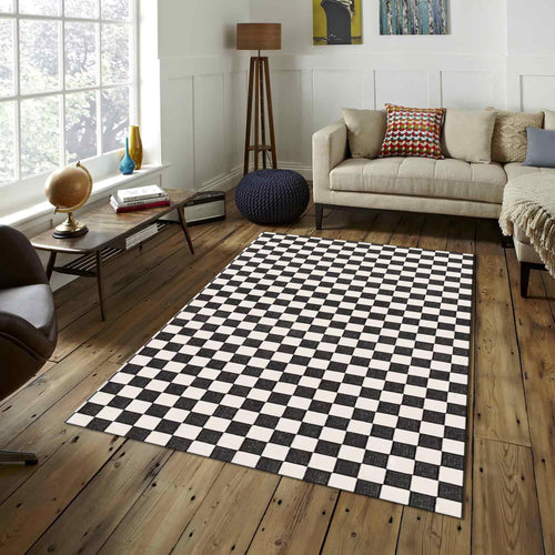 Black and White Checkered Rug, Berber Rug