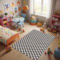 Black and White Checkered Rug, Berber Rug