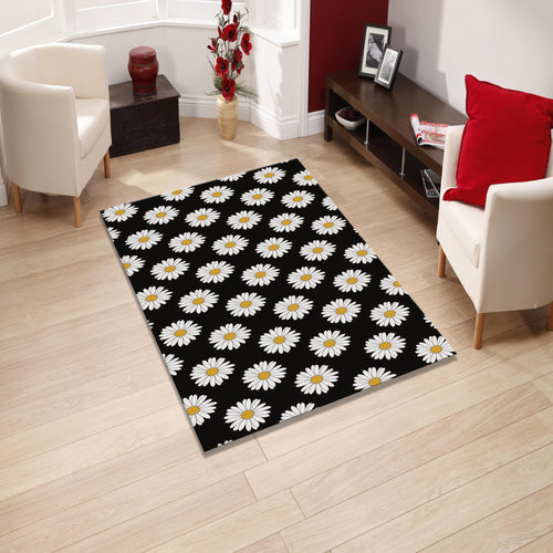 Daisy Rug Nonslip Rug Modern Rug 8x10 Rug Area Rug Macabre Rug
