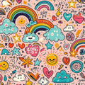 Rainbow Rug Kids Play Rug Nursery Decor Playground Carpet Kids