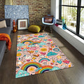 Rainbow Rug Kids Play Rug Nursery Decor Playground Carpet Kids