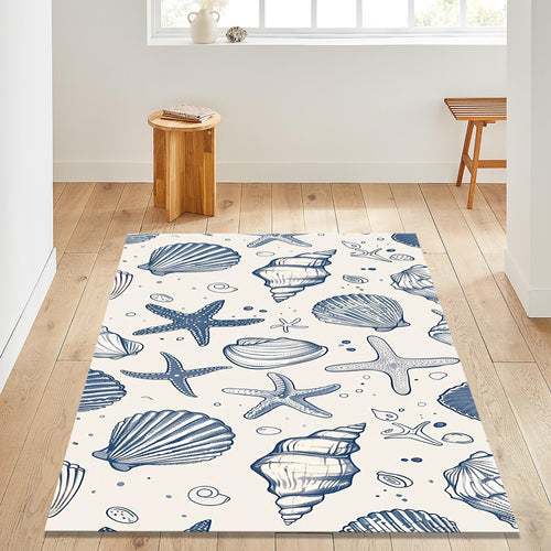 Seashell Rug Kids Play Rug Nursery Decor Playground Carpet Kids