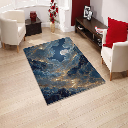 Moon Rug Cloud Rug Xmas Gift Modern Abstract rug Non-Slip