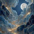 Moon Rug Cloud Rug Xmas Gift Modern Abstract rug Non-Slip