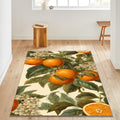 Orange Rug Art Rug Nonslip Rug Modern Rug 8x10 Rug Area Rug