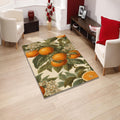 Orange Rug Art Rug Nonslip Rug Modern Rug 8x10 Rug Area Rug