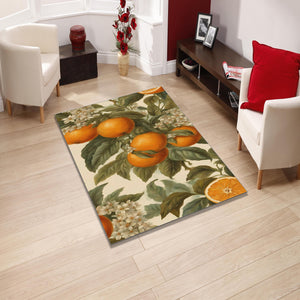 Orange Rug Art Rug Nonslip Rug Modern Rug 8x10 Rug Area Rug