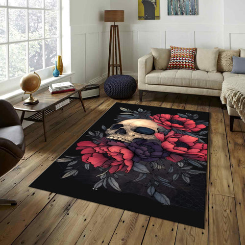 Skull Rug Art Rug Gothic rug Nonslip Rug Modern Rug 8x10 Rug Area