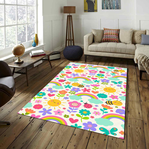 Rainbow Rug Kids Play Rug Nursery Decor Playground Carpet Kids