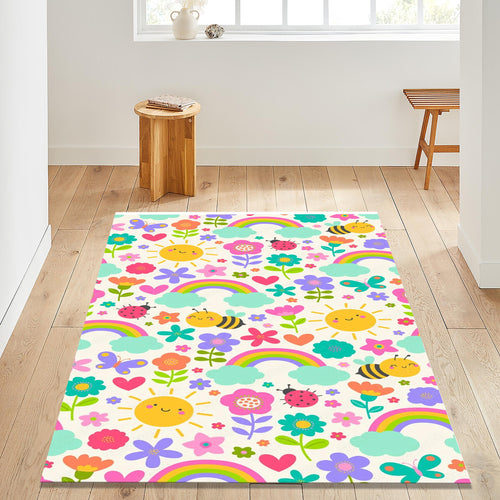 Rainbow Rug Kids Play Rug Nursery Decor Playground Carpet Kids