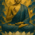 Buddha Rug Meditation Rug Ethereal Rug Non-Slip Washable Rug