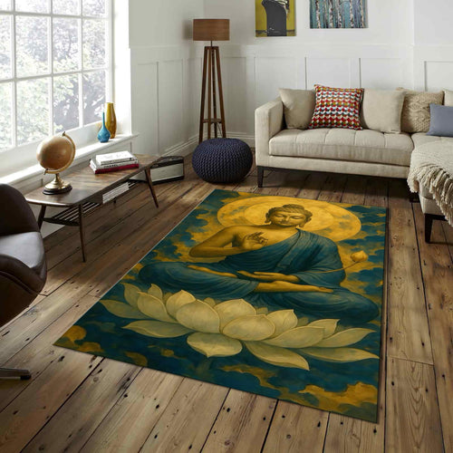 Buddha Rug Meditation Rug Ethereal Rug Non-Slip Washable Rug