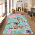 Sea Turtle Rug, Coastal Ocean Theme
