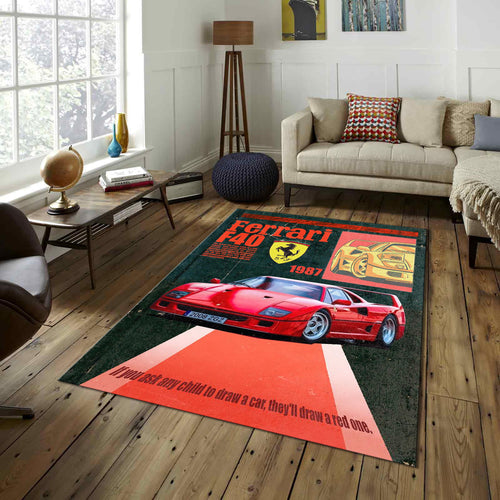 Ferrari F40 Rug, Living Room Rug