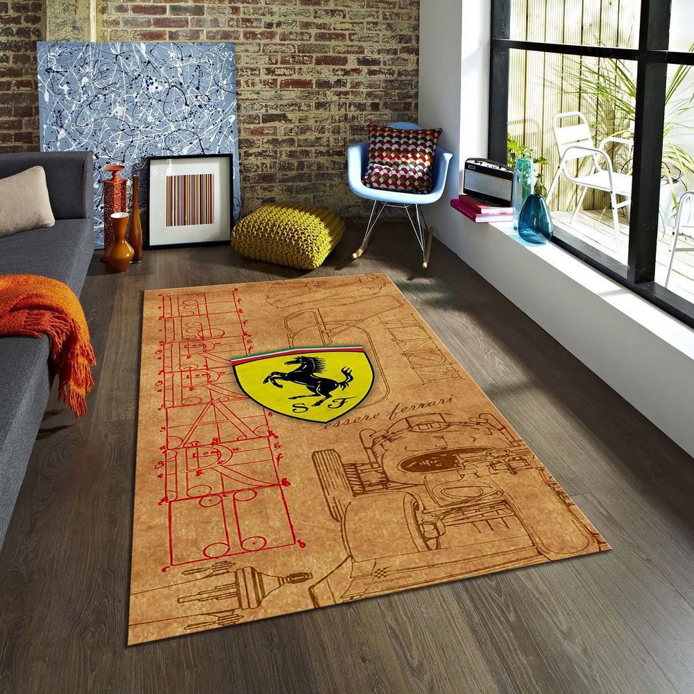 Ferrari Rug Living Room Rug 5x7 Area Rug For Living Room Modern