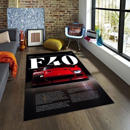 Ferrari F40 Rug, Living Room Rug