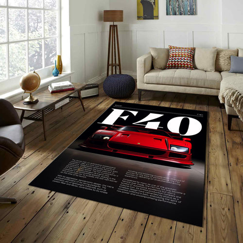 Ferrari F40 Rug, Living Room Rug