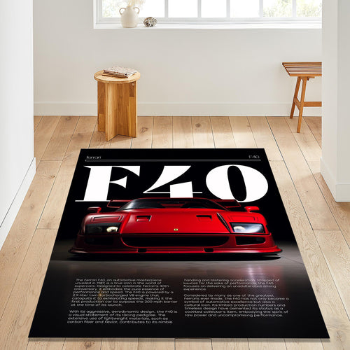 Ferrari F40 Rug, Living Room Rug