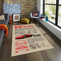 Ferrari Rug Living Room Rug 5x7 Area Rug For Living Room Modern