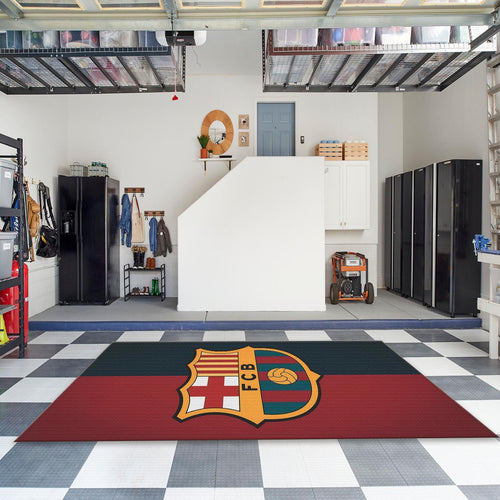 FC Barcelona Rug, FC Barcelona Rug: Football Team Garage Carpet