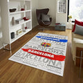 FC Barcelona Rug, FC Barcelona Rug: Football Team Garage Carpet
