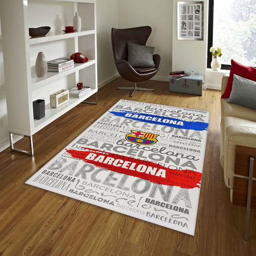 FC Barcelona Rug, FC Barcelona Rug: Football Team Garage Carpet