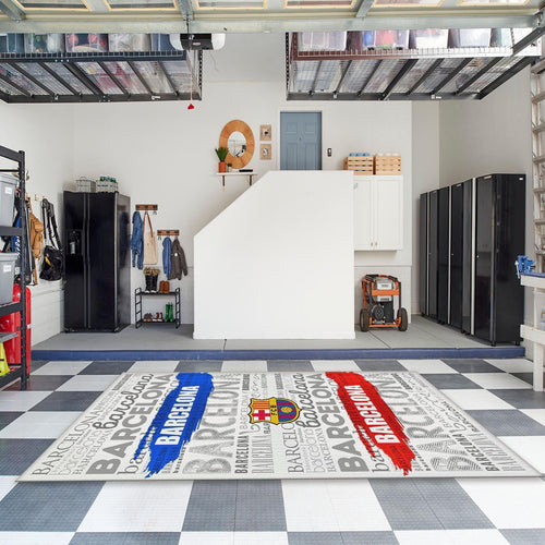 FC Barcelona Rug, FC Barcelona Rug: Football Team Garage Carpet