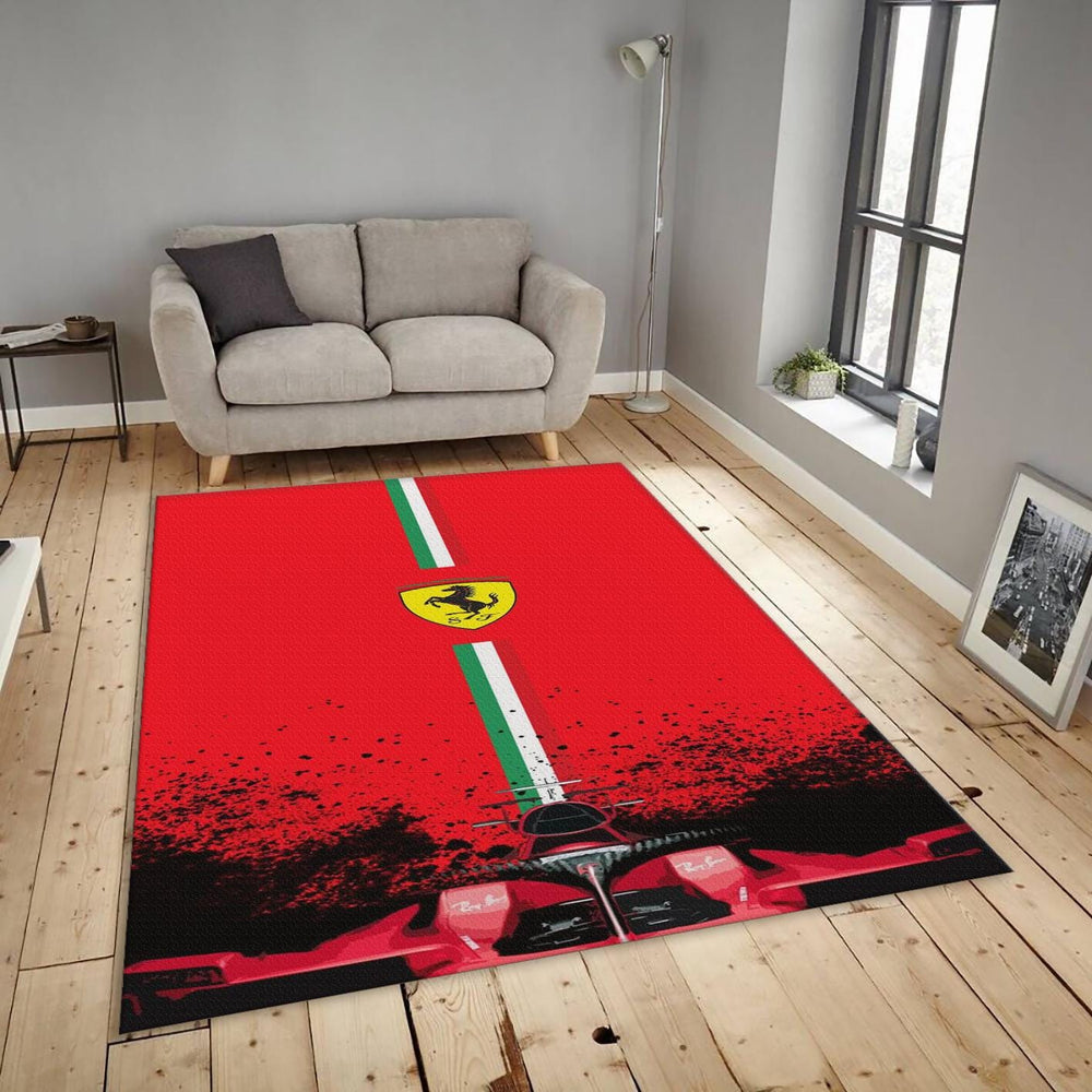 Ferrari F1 Rug, Ferrari F1 Carpet: Personalized Garage Rug