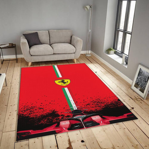 Ferrari F1 Rug, Ferrari F1 Carpet: Personalized Garage Rug
