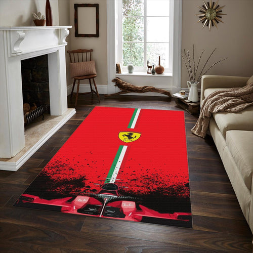 Ferrari F1 Rug, Ferrari F1 Carpet: Personalized Garage Rug