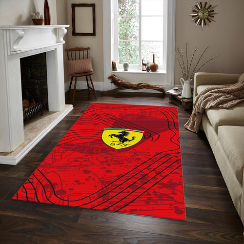 Ferrari F1 Rug Ferrari Garage Rug: Formula 1 Racing Large Area