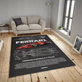 Ferrari F1 Rug, Ferrari F1 Racing Carpet - Car Enthusiast Gift