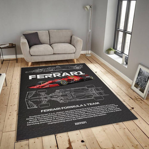 Ferrari F1 Rug, Ferrari F1 Racing Carpet - Car Enthusiast Gift