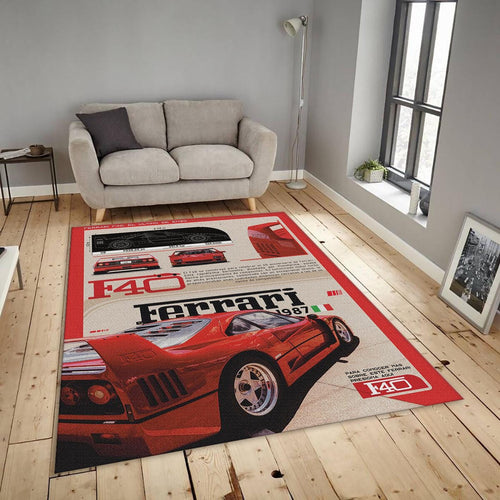 Ferrari F1 Rug Ferrari F40 Carpet Formula 1 Racing Carpet for