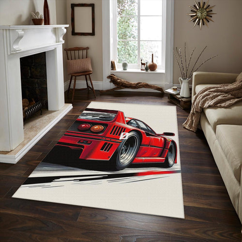 Ferrari F1 Rug, Ferrari F40 Rug: Car Enthusiast Gift