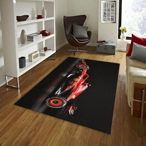 Ferrari F1 Rug, Formula 1 Car Rug: Personalized Garage Decor