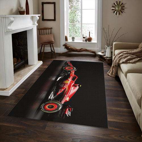 Ferrari F1 Rug, Formula 1 Car Rug: Personalized Garage Decor