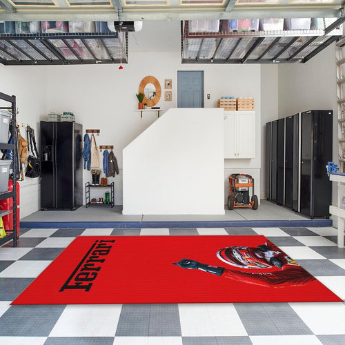 Ferrari F1 Rug, Personalized Ferrari Racing Rug