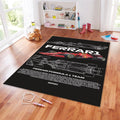 Ferrari F1 Rug, Ferrari Formula 1 Garage Rug