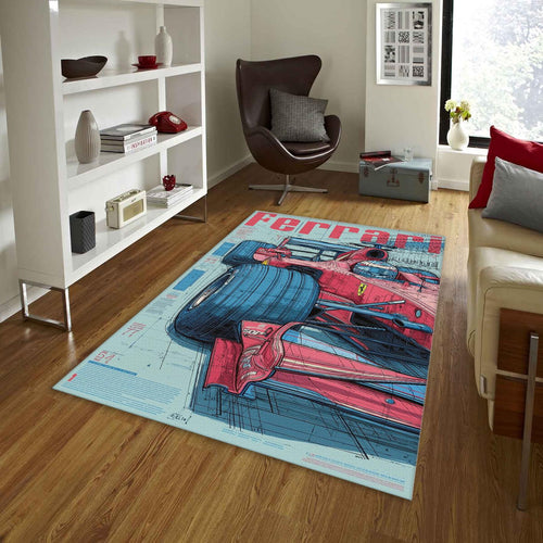 Ferrari F1 Rug, Ferrari Formula 1 Rug: Car Enthusiast Gift