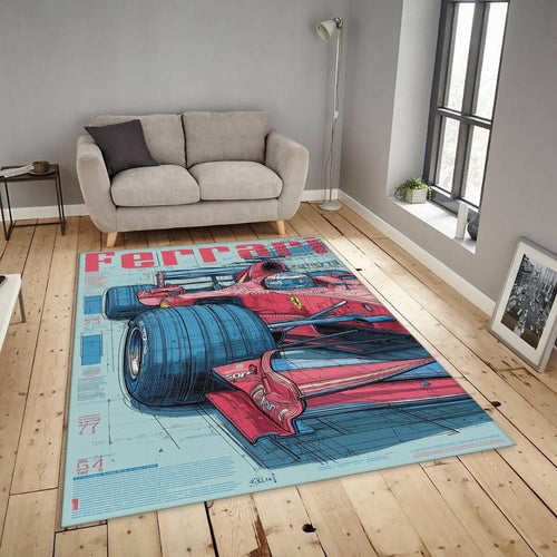 Ferrari F1 Rug, Ferrari Formula 1 Rug: Car Enthusiast Gift