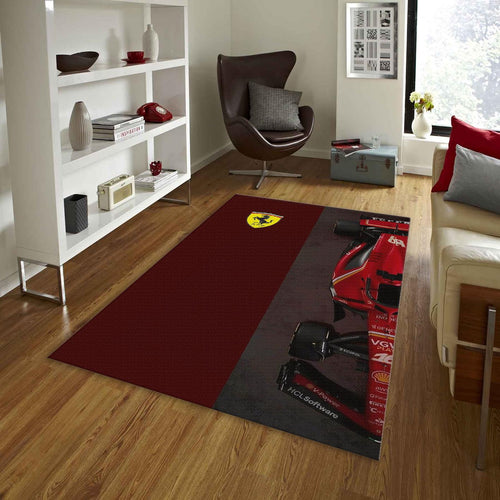 Ferrari F1 Rug, Ferrari F1 Car Rug: Personalized Garage Decor